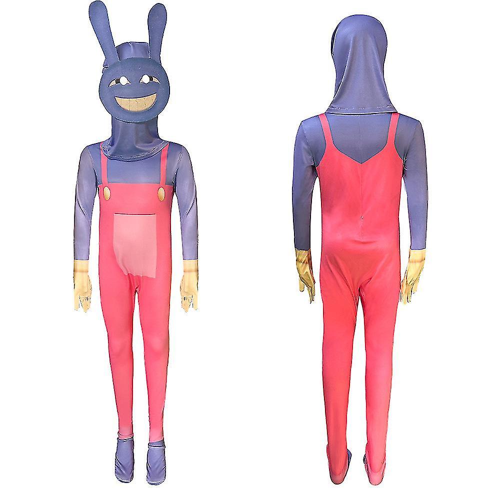 Jxlgv The Amazing Digital Circus Cosplay Costume Playsuit Jumpsuit Full Set Jax 11-12 Years