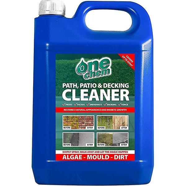 OneChem Patio Path Cleaner Concentrate 5L Heavy Duty Mould Algae Lichen Remover One Chem 1 x 5L