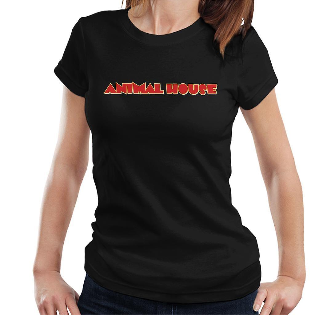 Animal House Classic Red Logo Women's T-Shirt Black X-Large