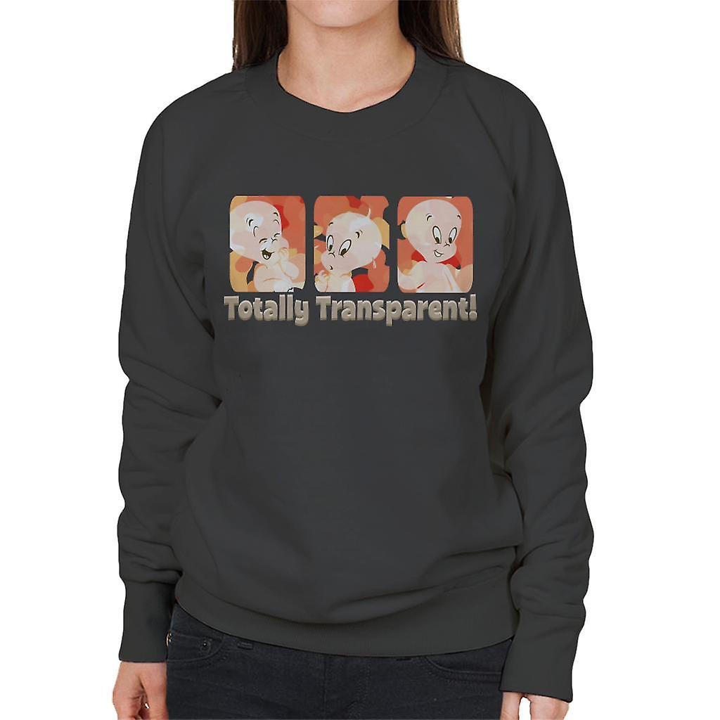 Casper The Friendly Ghost Totally Transparent Women's Sweatshirt Charcoal XX-Large