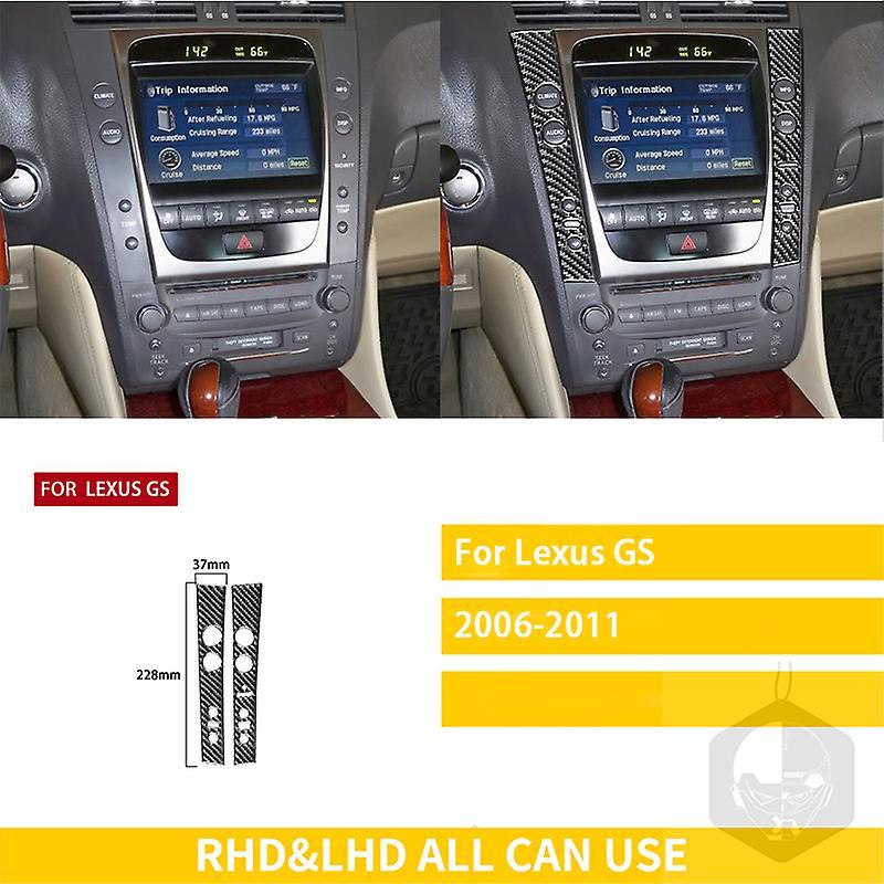 Vehicles Parts Car Interior For Lexus GS 2006 2007 2008 2009 2010 2011 Accessories Car Carbon Fiber Interior Gear Console Armrest Panel Stickers De...