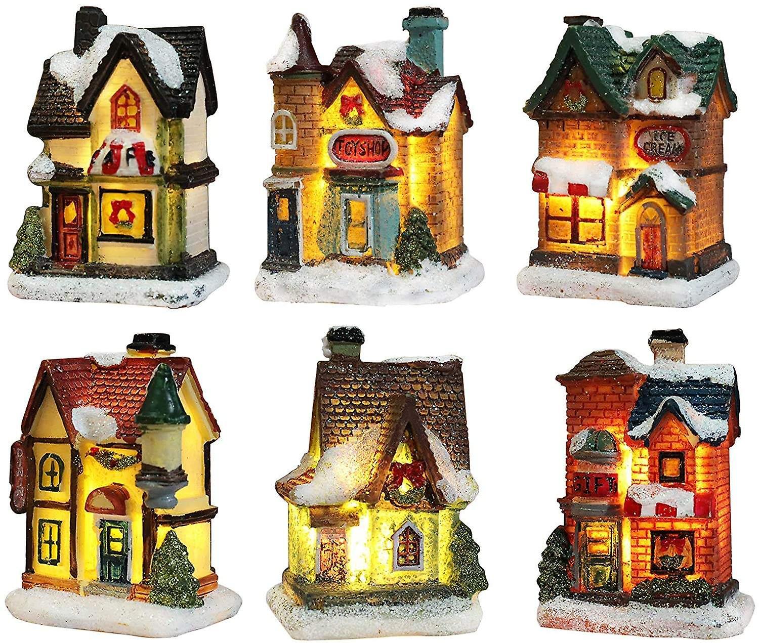 Yeye Christmas Village With Lighting, Christmas Lantern Led, Christmas Decorations American Light Chain C