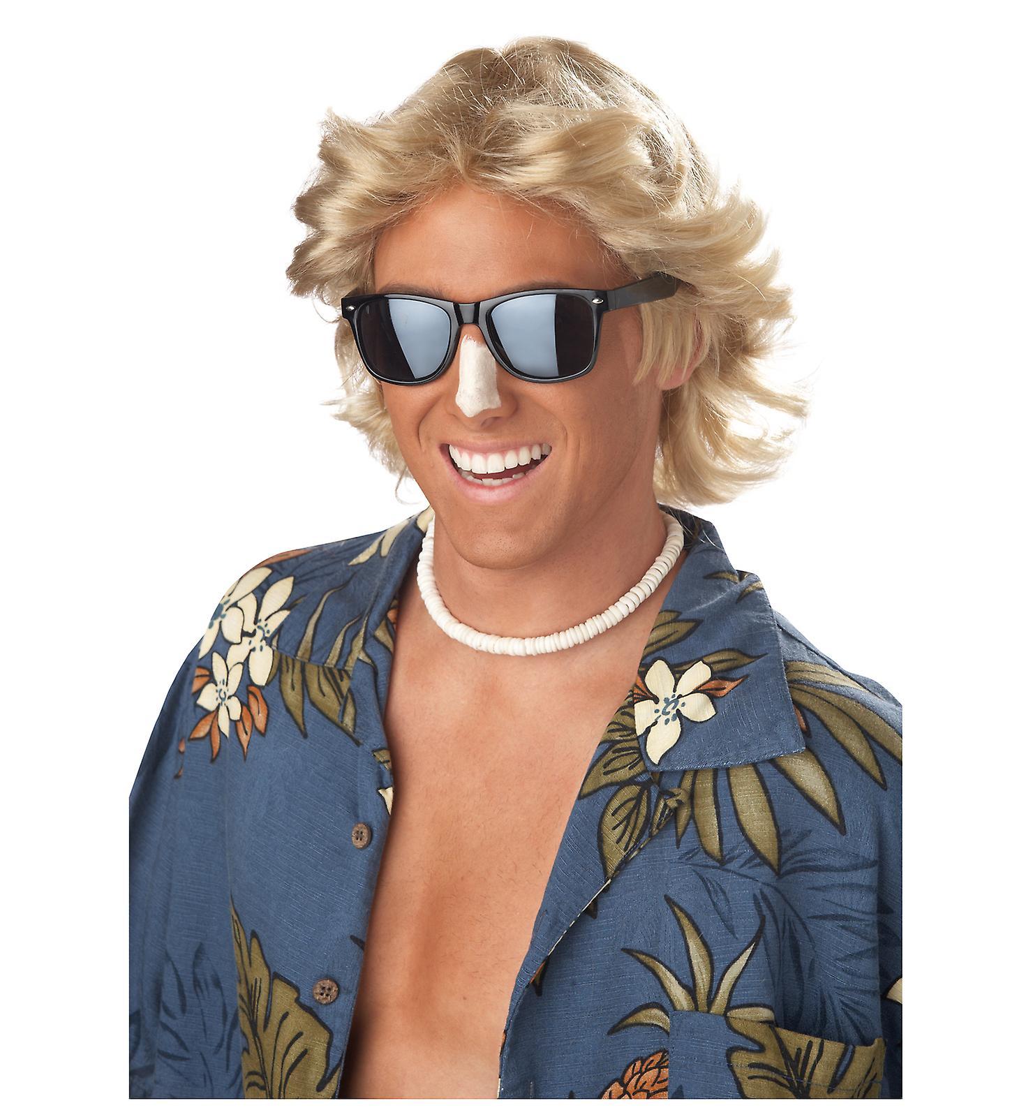 California Costume Collections 70s Feathered Hair Blonde Disco Men Costume Wig Gold One Size