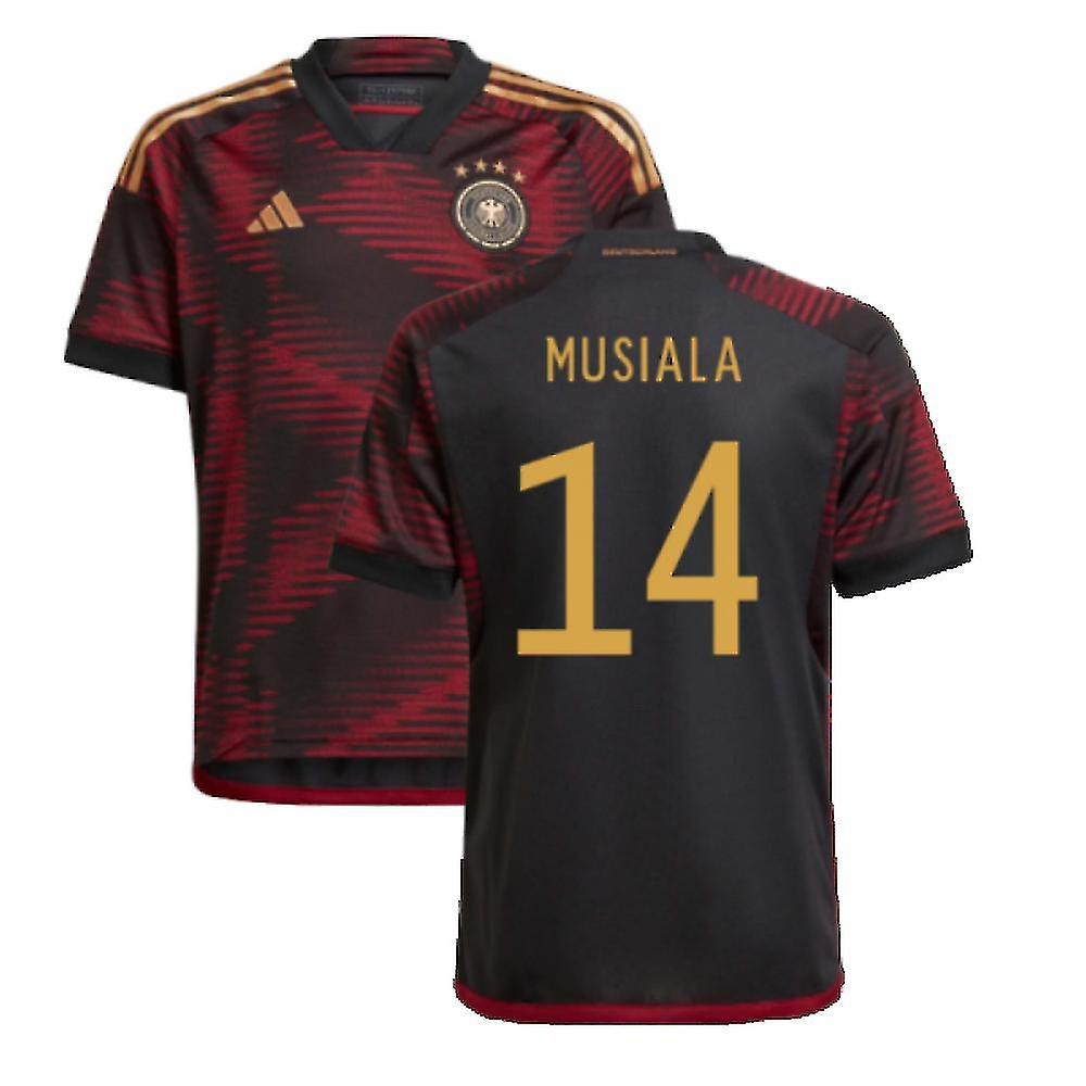 Adidas 2022-2023 Germany Away Shirt (Kids) (MUSIALA 14) Black 7-8 Years - 26-28 inch - 71cm