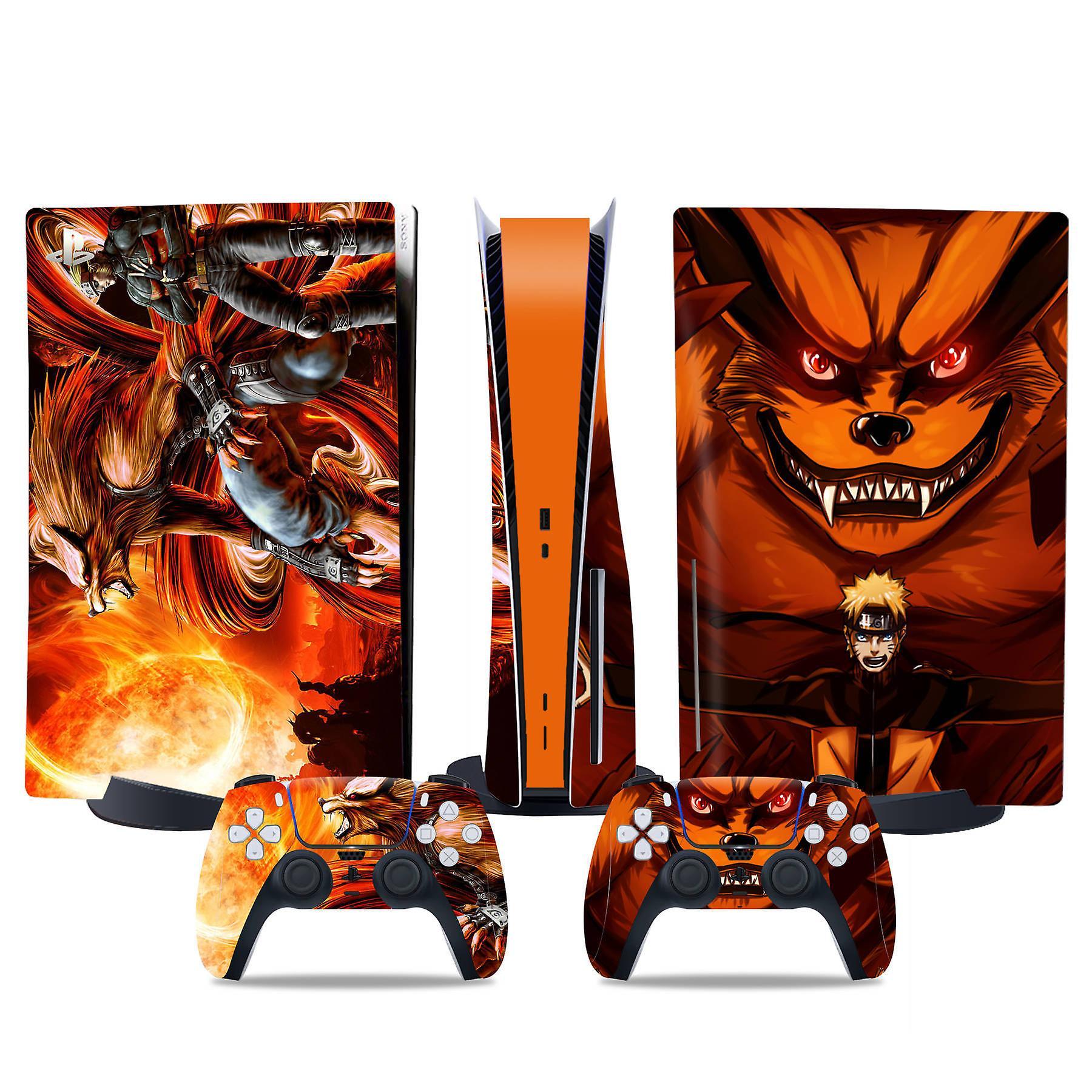 Heyone PS5 optical drive version sticker, cool PS5 skin, controller handle,for PS5 console and controller,NARUTO