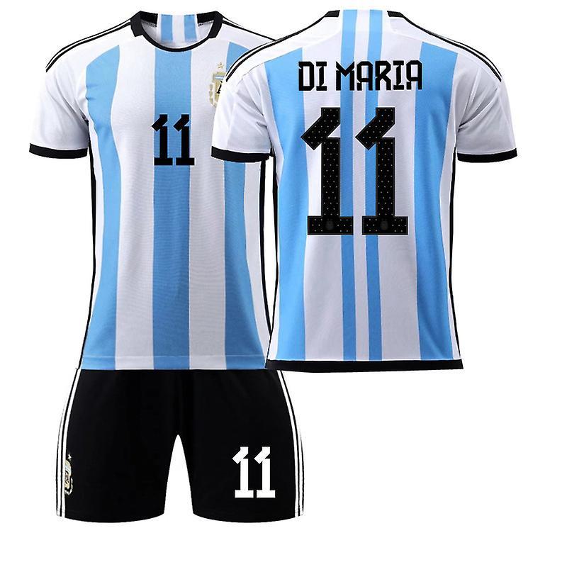 Dstlv World Cup Argentina Soccer Jersey No. 11 Di Maria, M blue/white