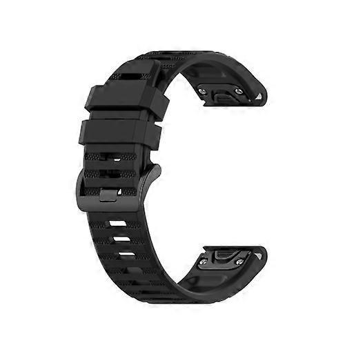 Watch Parts For Garmin Fenix 5 Silicone Watch Band Black