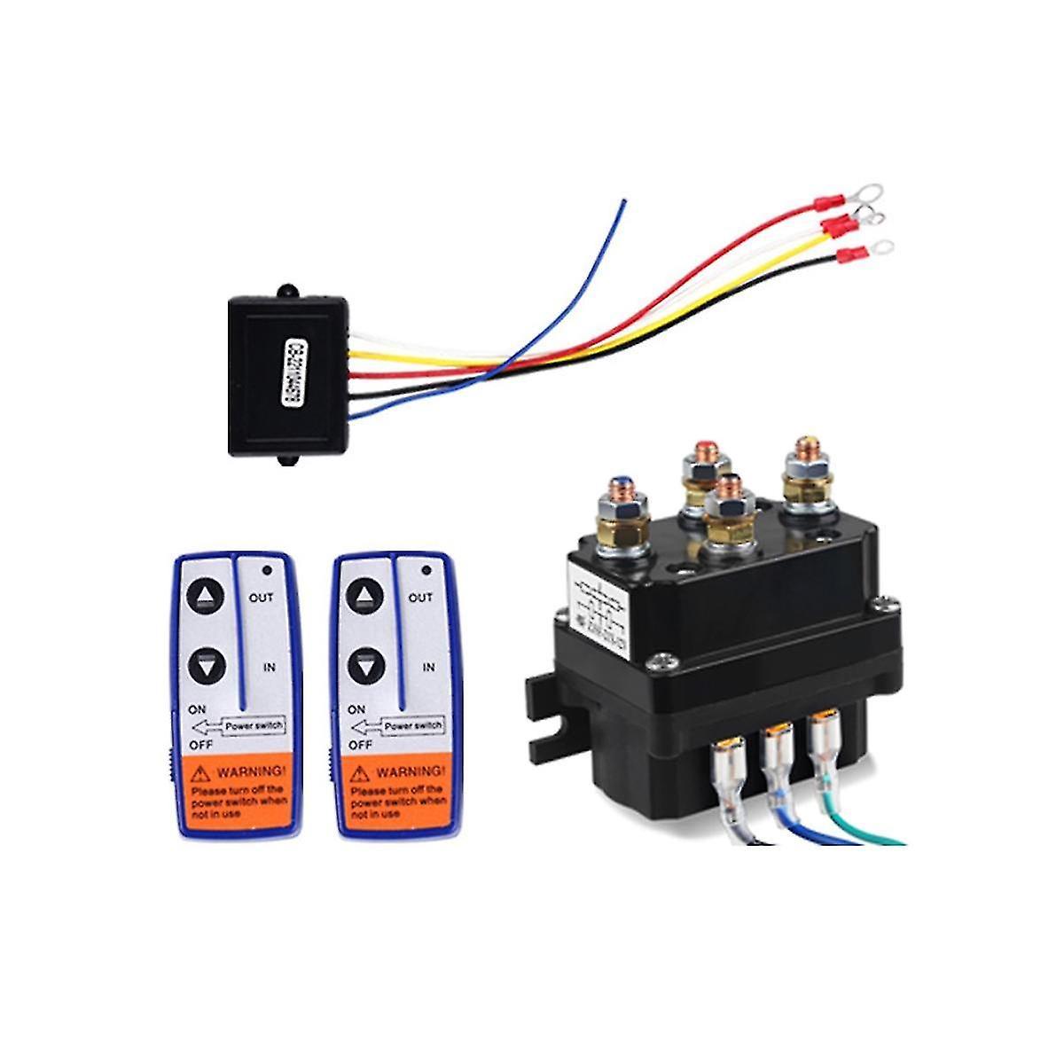 Banmo 12v 250a Winch Remote Contactor Winch Control Solenoid Relay Twin Remote Kit Car Motorcycle Off Roa