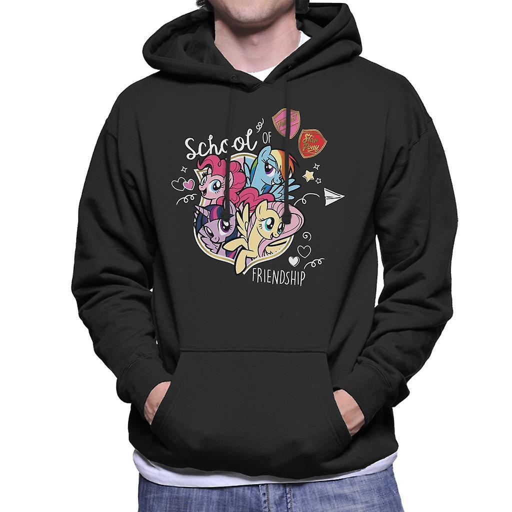 My Little Pony School Of Friendship Men's Hooded Sweatshirt Black Medium