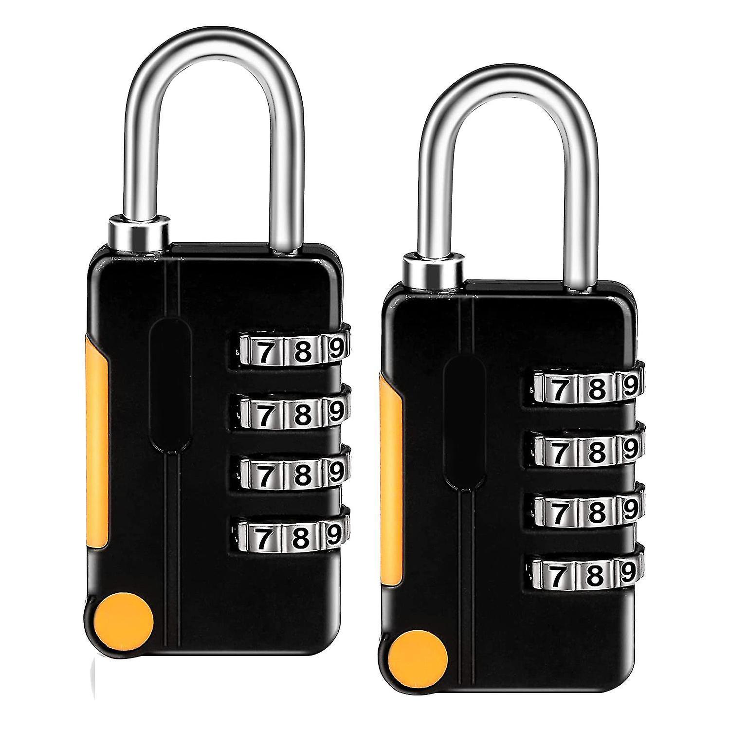 Tianzun Combination Padlock, 2 Pack Small Waterproof Padlocks For School Gym Locker, Gate, Shed, 4 Digit Co BlackSilver