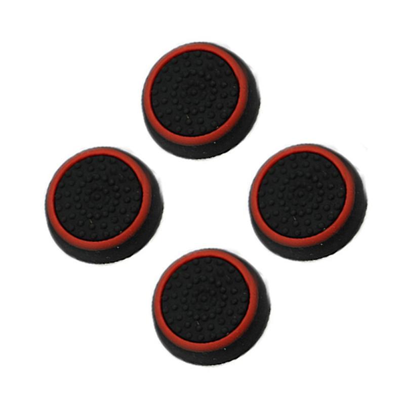 litelamg 4Pcs Controller Thumb Silicone Stick Grip Cap Cover for PS3 PS4 XBOX ONE Red