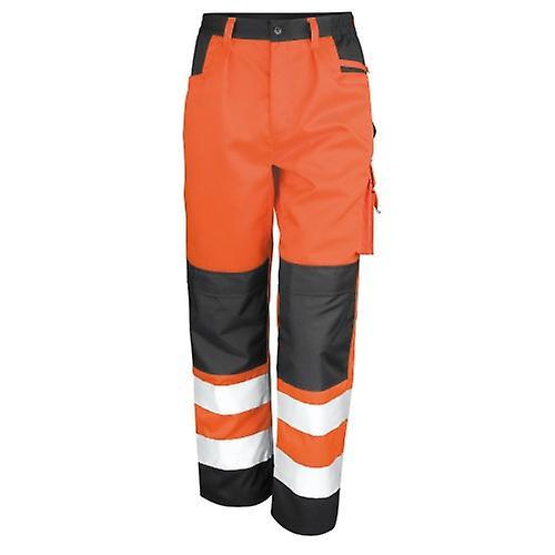 Result Safeguard Adults Unisex Hi Viz Cargo Trousers Hi-Vis Yellow 4XL