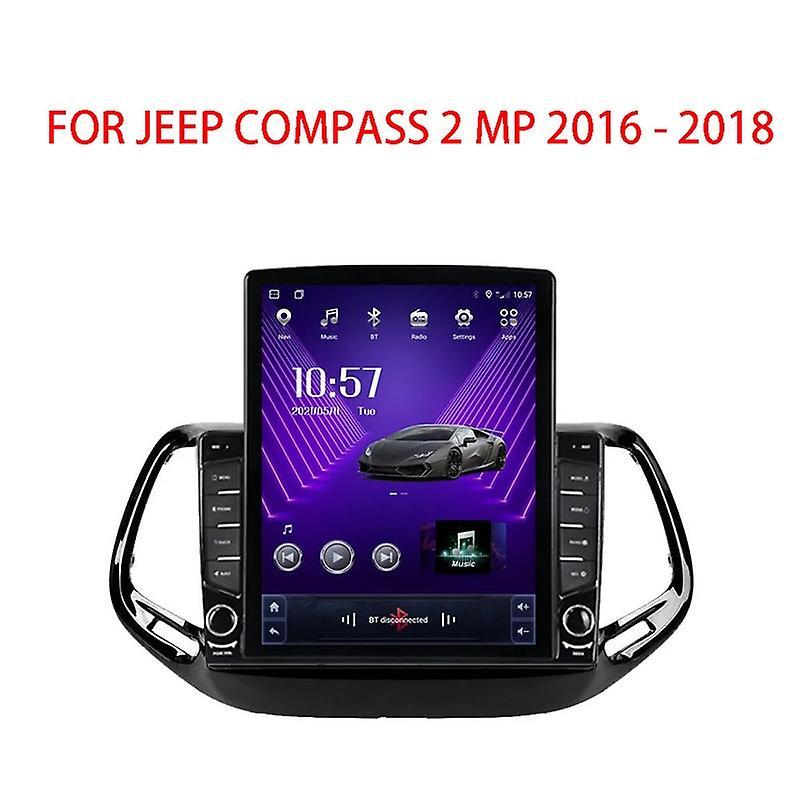 JIULUNET 9.7" Android For Jeep Compass 2 MP 2016-2018 Tesla Type Car Radio Multimedia Video Player Navigation