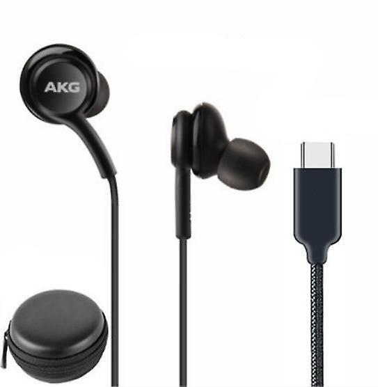 Slowmoose Earphones Eo/ig955/akg-headset, Type C With Mic-wired black Type c  box