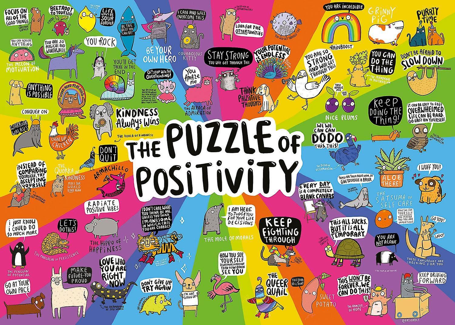 Gibsons Games Gibsons Puzzle Of Positivity White Logo Jigsaw Puzzle (1000 Pieces)