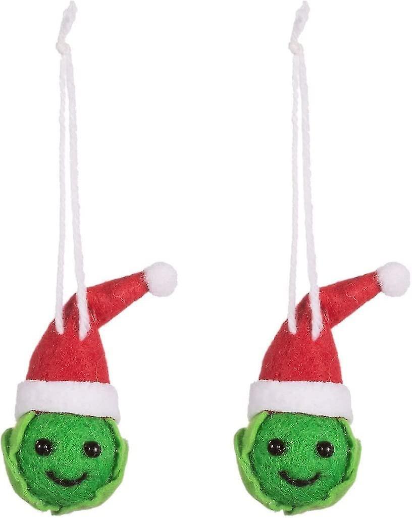 Sass & Belle Felt Brussel Sprout Christmas Decoration