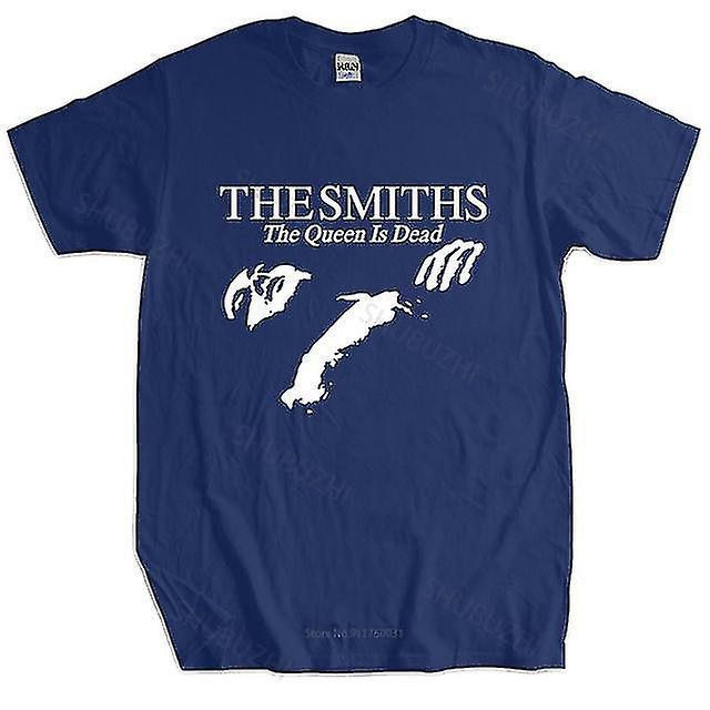 Cryin Men Cotton T Shirt Summer Tops The Smiths "the Queen Is Dead" - T-shirt, 1980"s Indie, Morrissey Bigger Size Homme Black T-shirt blue xl