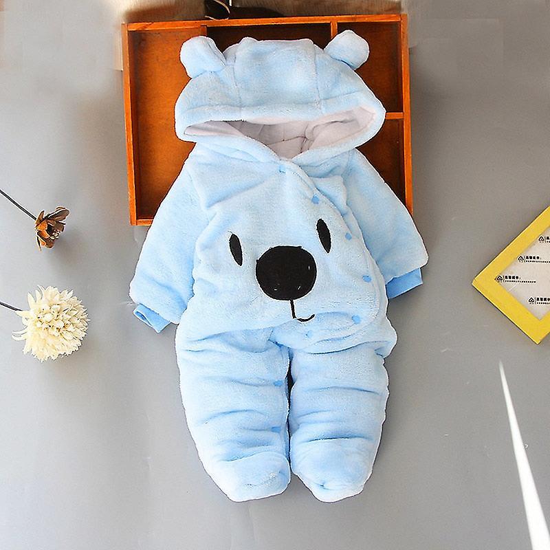 Slowmoose Baby / Cartoon Bear Jumpsuit, Cute Winter Clothing sky blue-1254 6M