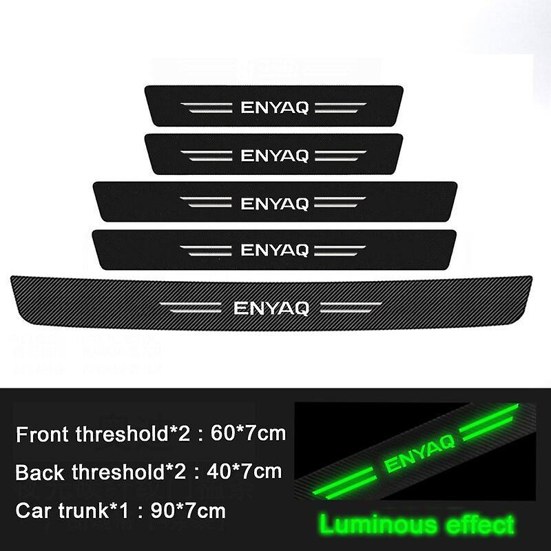 Vehicles & Parts Luminous Car Door Sill Protector Stickers Rear Trunk Bumper Strip Threshold Anti-scratches for Skoda ENYAQ Logo Auto Accessories V...