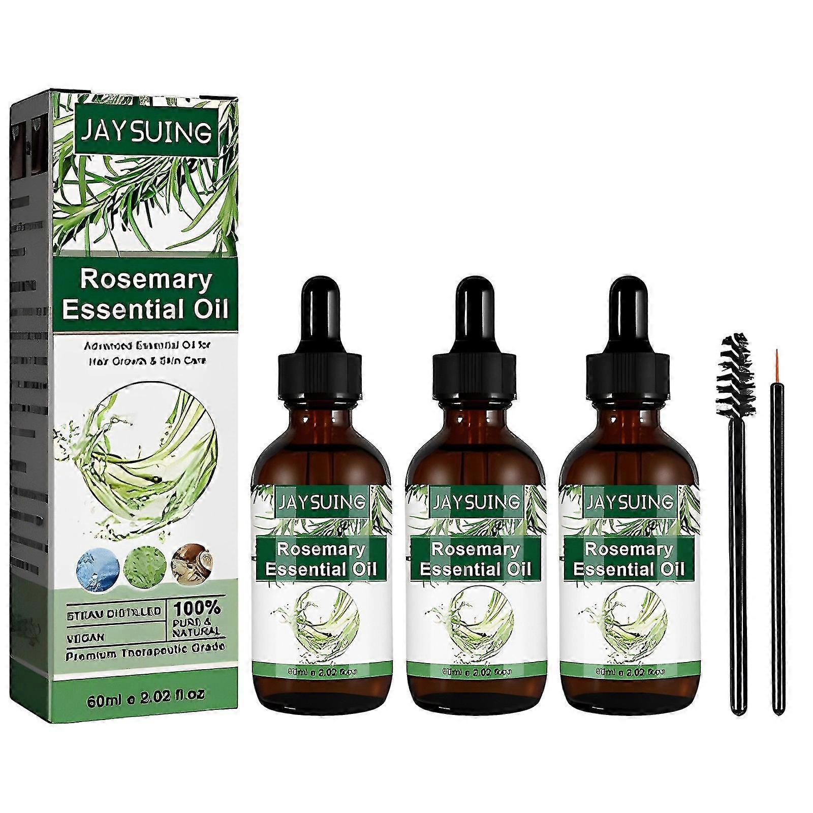 Skwtlv 3pcs Rosemary Essential Oil For Hair Growth, Eyebrows And Eyelashes, Skin Care, Hair Loss Treatment Oil 1Pcs