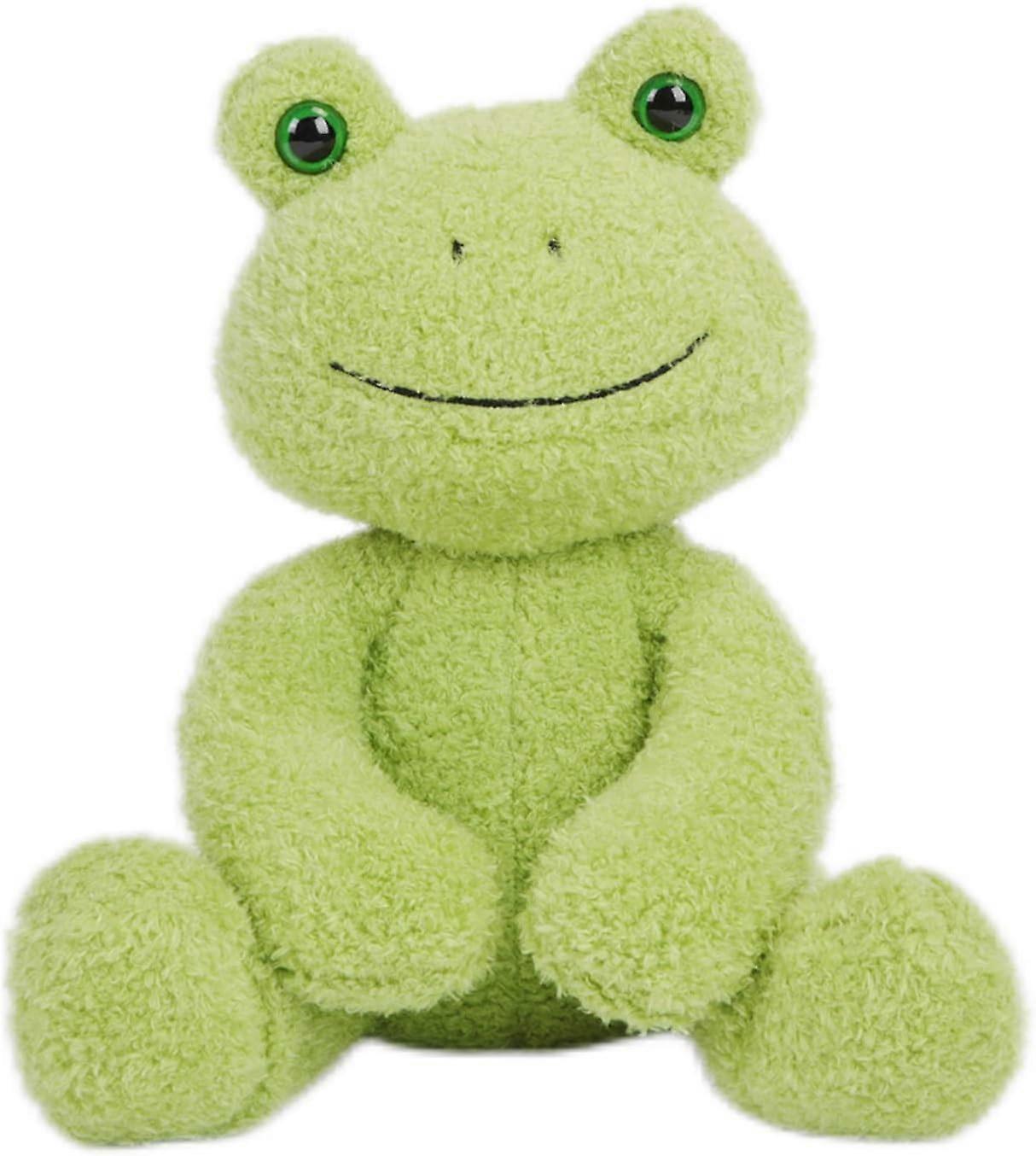 Heyone Green Frog Plush Stuffed Animal, Cute Frog Plushie Doll, Birthday Christmas Soft Toy Gift for Kids Children Girls Boys, 10"