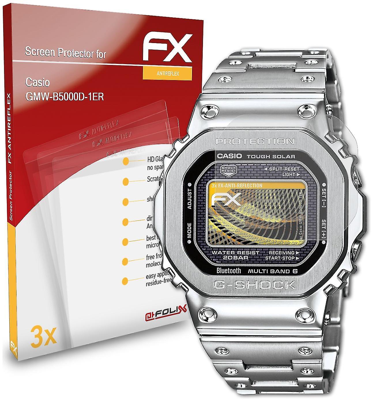 atFoliX 3x protective film compatible with Casio GMW-B5000D-1ER armored film matt &shockproof 05 FX ANTIREFLEX