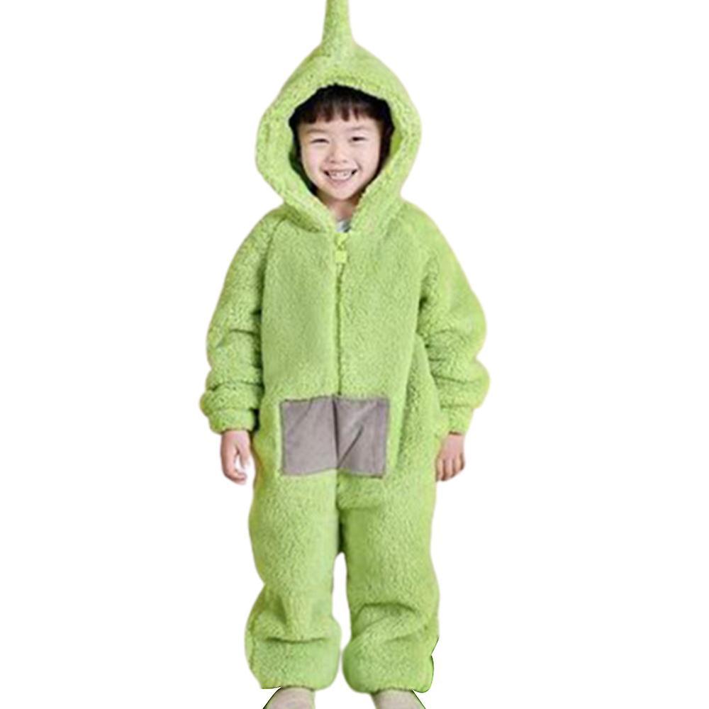 Ochime Kids Anime Teletubbies Costume Christmas Pajamas Pyjamas Boys Girls Sleepwear Jumpsuit Green 13-14Years