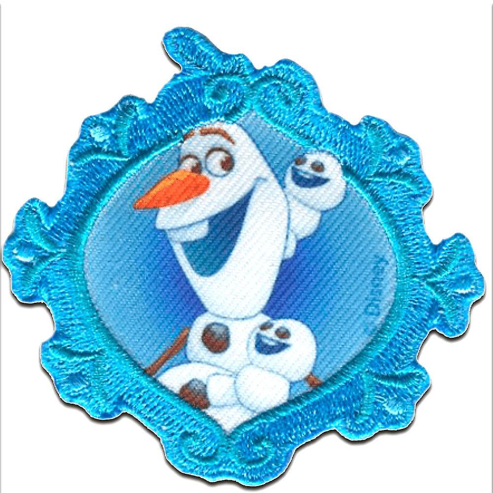 Patch / iron-on patch - Disney Frozen FROZEN "OLAF" - blue - 7,3x7cm - Iron-on patches