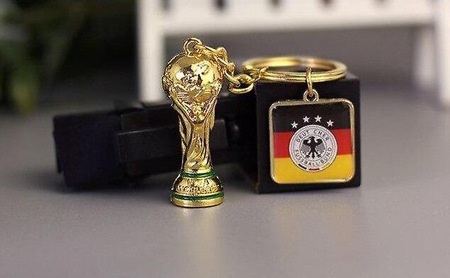 Slowmoose Soccer World Cup National Team Logo Keychains - Creative Car Silicone Pendant Germany A