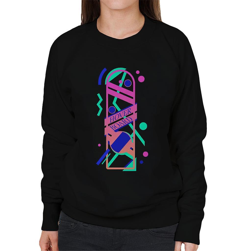 Back to the Future Hoverboard Vaporwave Women's Sweatshirt Black Large