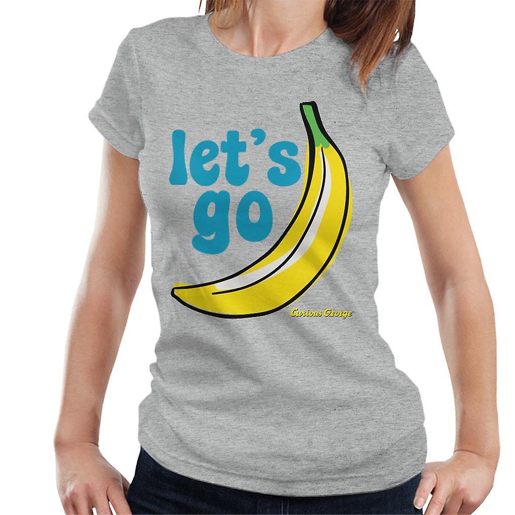 Curious George Let's Go Banana Women's T-Shirt Heather Grey XX-Large