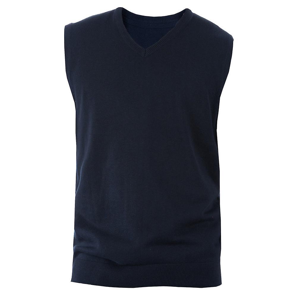 Kariban Mens Sleeveless Jumper Navy S