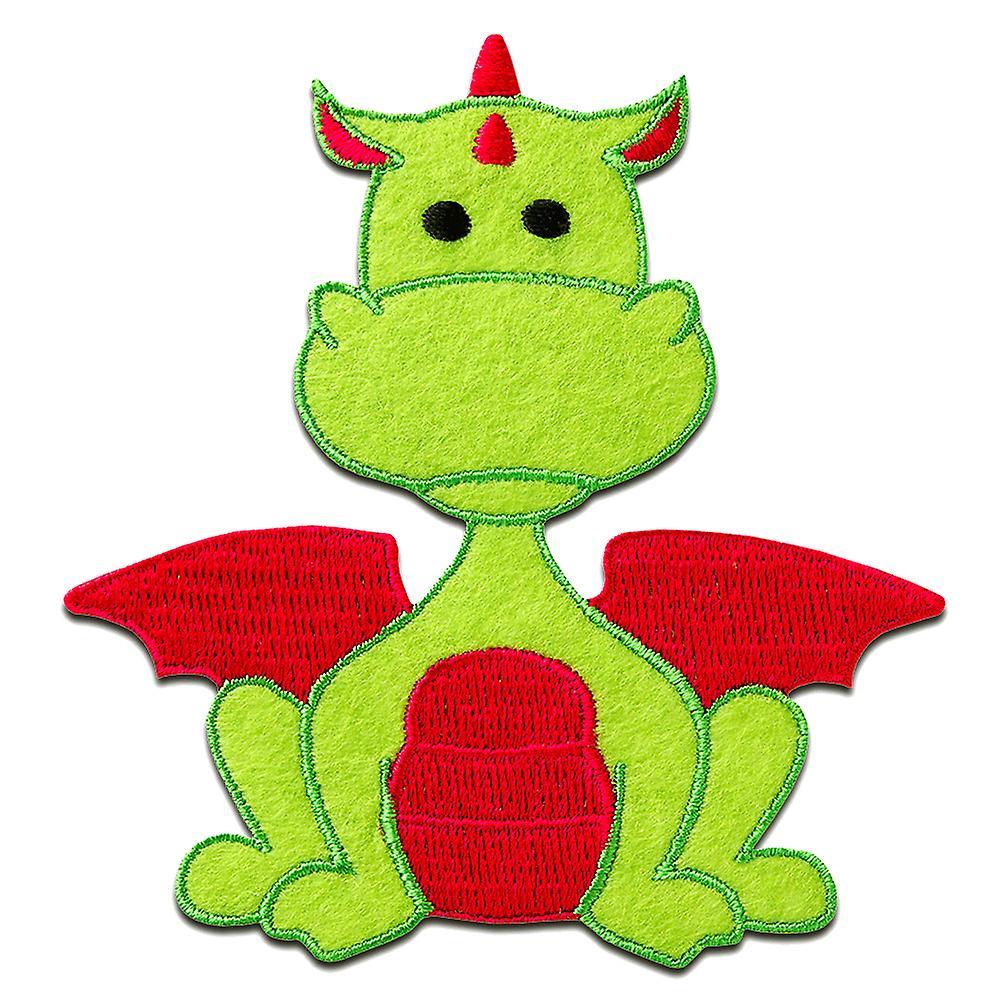 Catch the Patch Patch - Dragon - green/red - 9x8,4cm - Iron-on patches