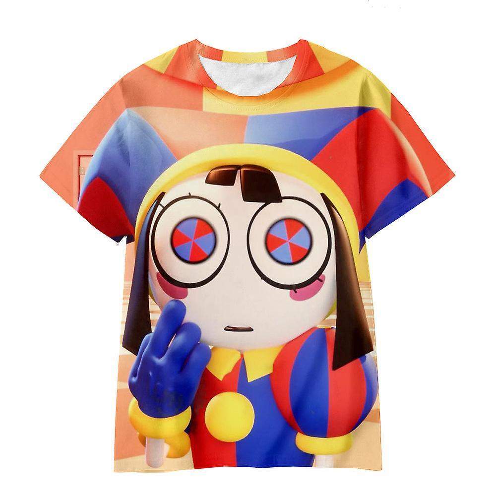 Shakub Christmas Gifts The Amazing Digital Circus T-shirt Short Sleeve Tee Shirt Tops 7-16 Years Kids Teens B 7-8 Years