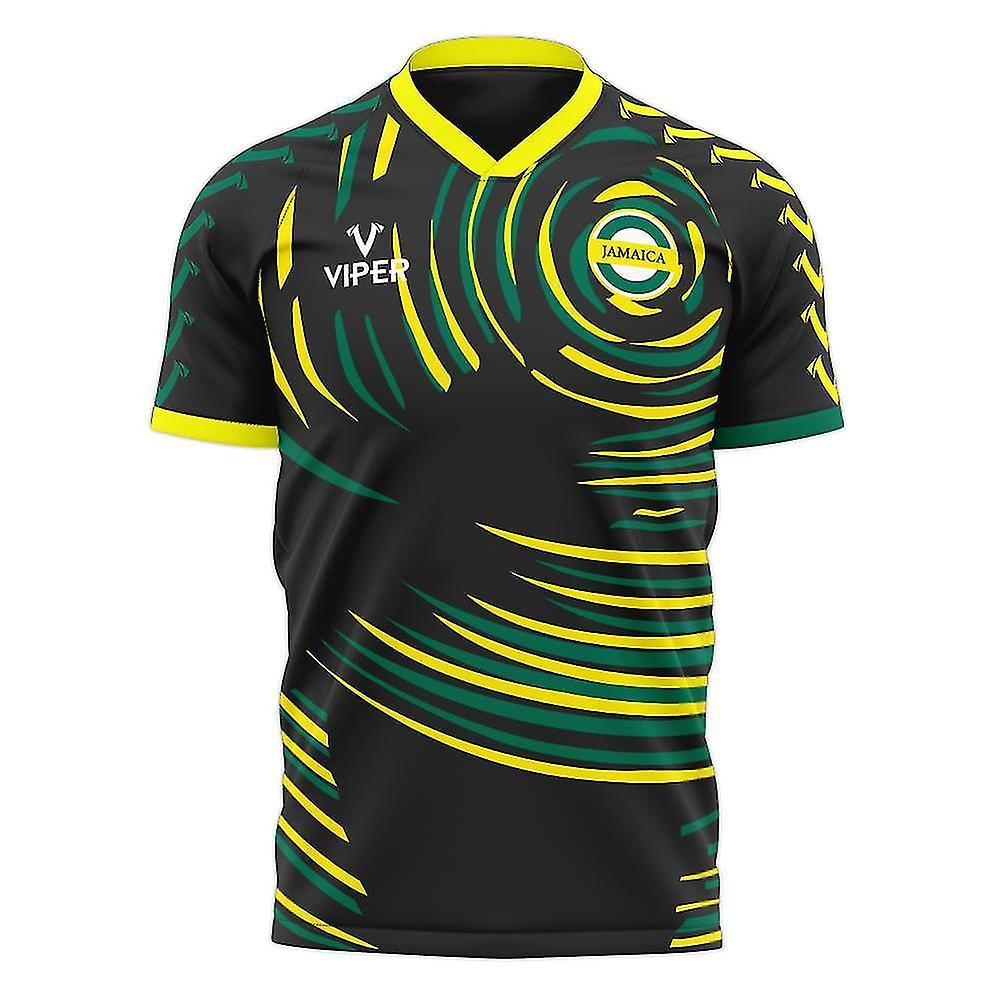 Viper Sportswear Jamaica 2024-2025 Away Concept Football Kit (Viper) Black 4XL