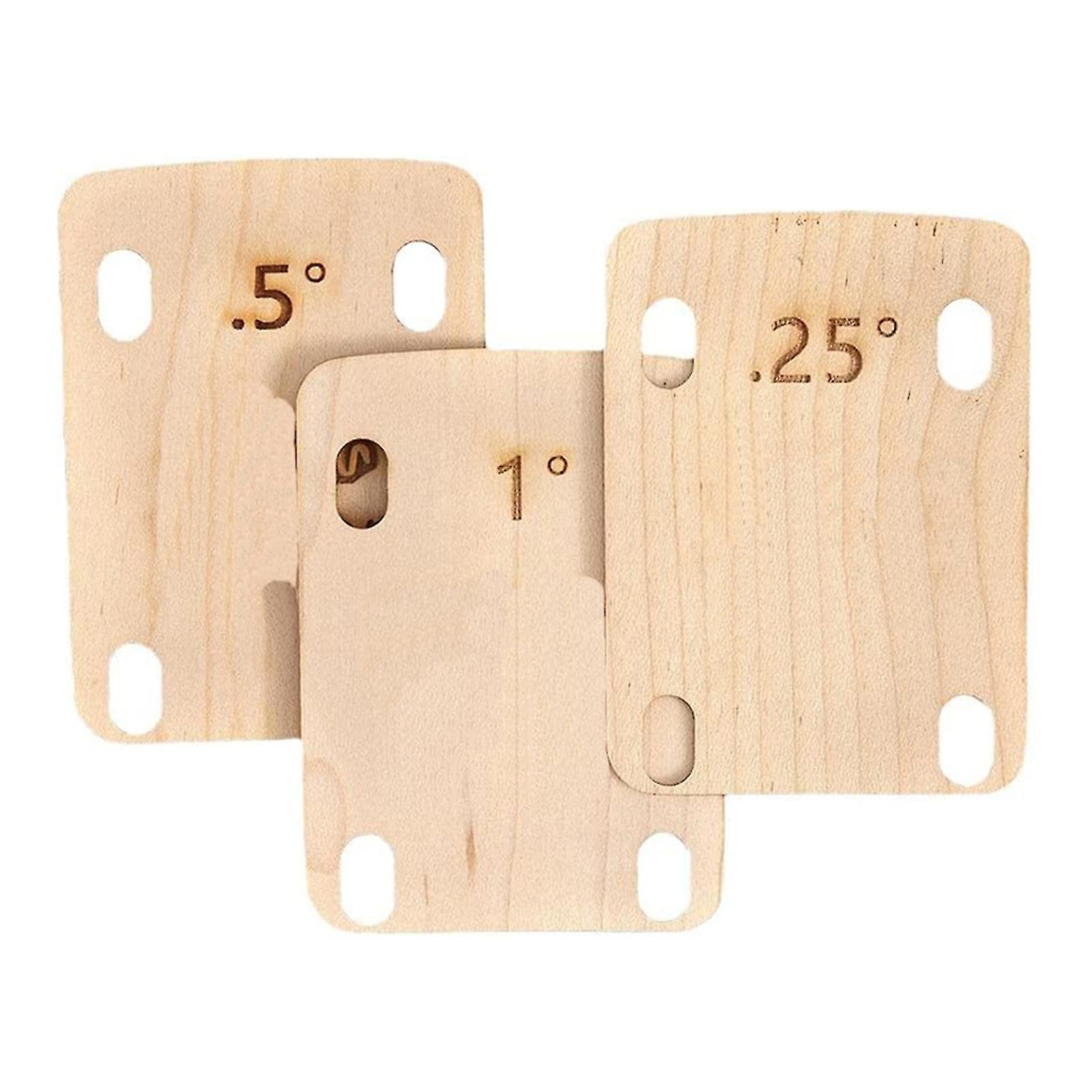 3Pcs Guitar Neck Shims Precise Angle Quality Tone Professional Protective Wooden Acoustic Guitar Neck Spacer Guitar Parts