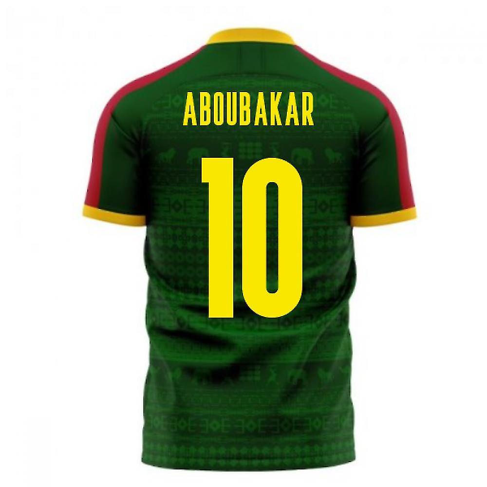 Libero Sportswear Cameroon 2024-2025 Home Concept Football Kit (Libero) (ABOUBAKAR 10) Green XLB 7-8yrs (122-128cm)