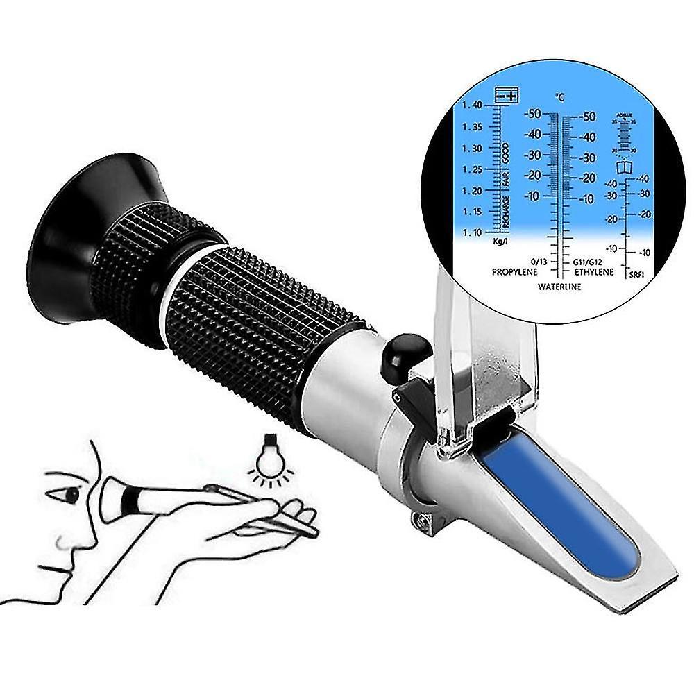 4-in-1 Ethylene Glycol Propylene Glycol Antifreeze Refractometer For Cooling Water Freezing Point, Disc Water, Adblue, Battery - Snngv