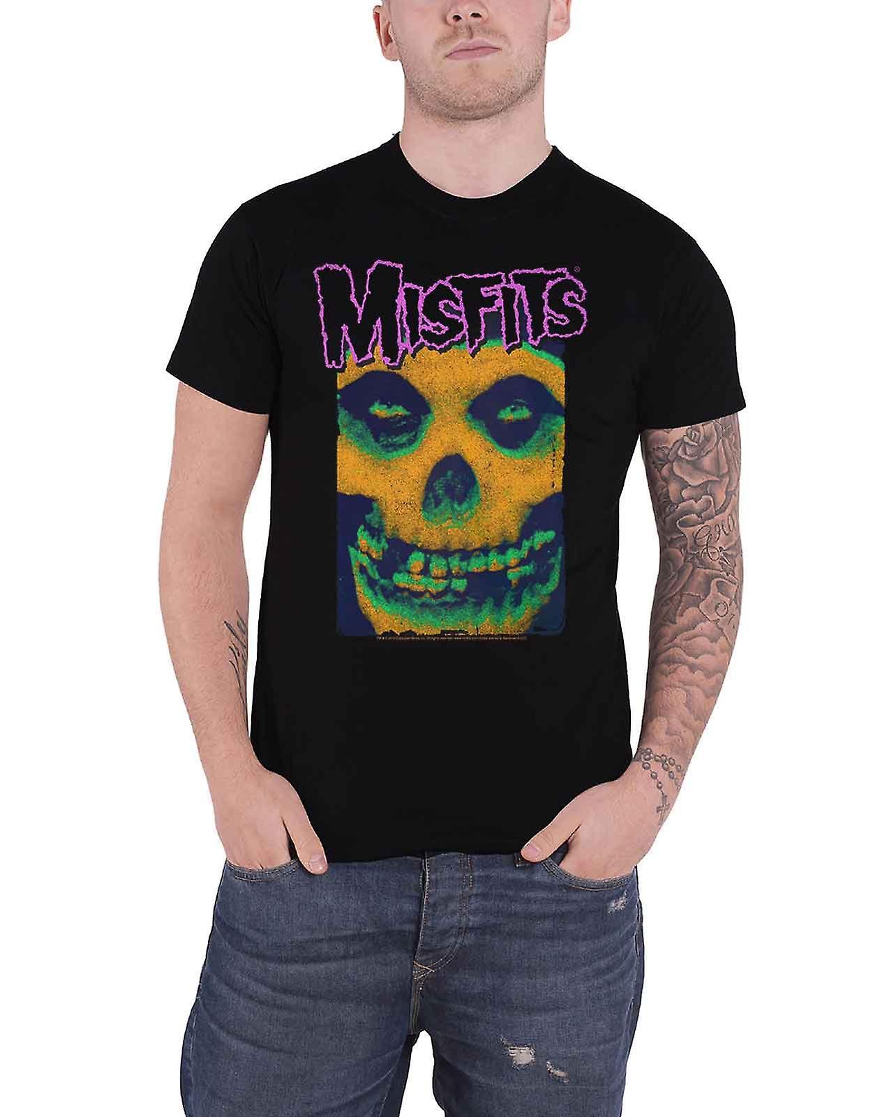 Misfits T Shirt Warhol Skull Band Logo new Official Mens Black L