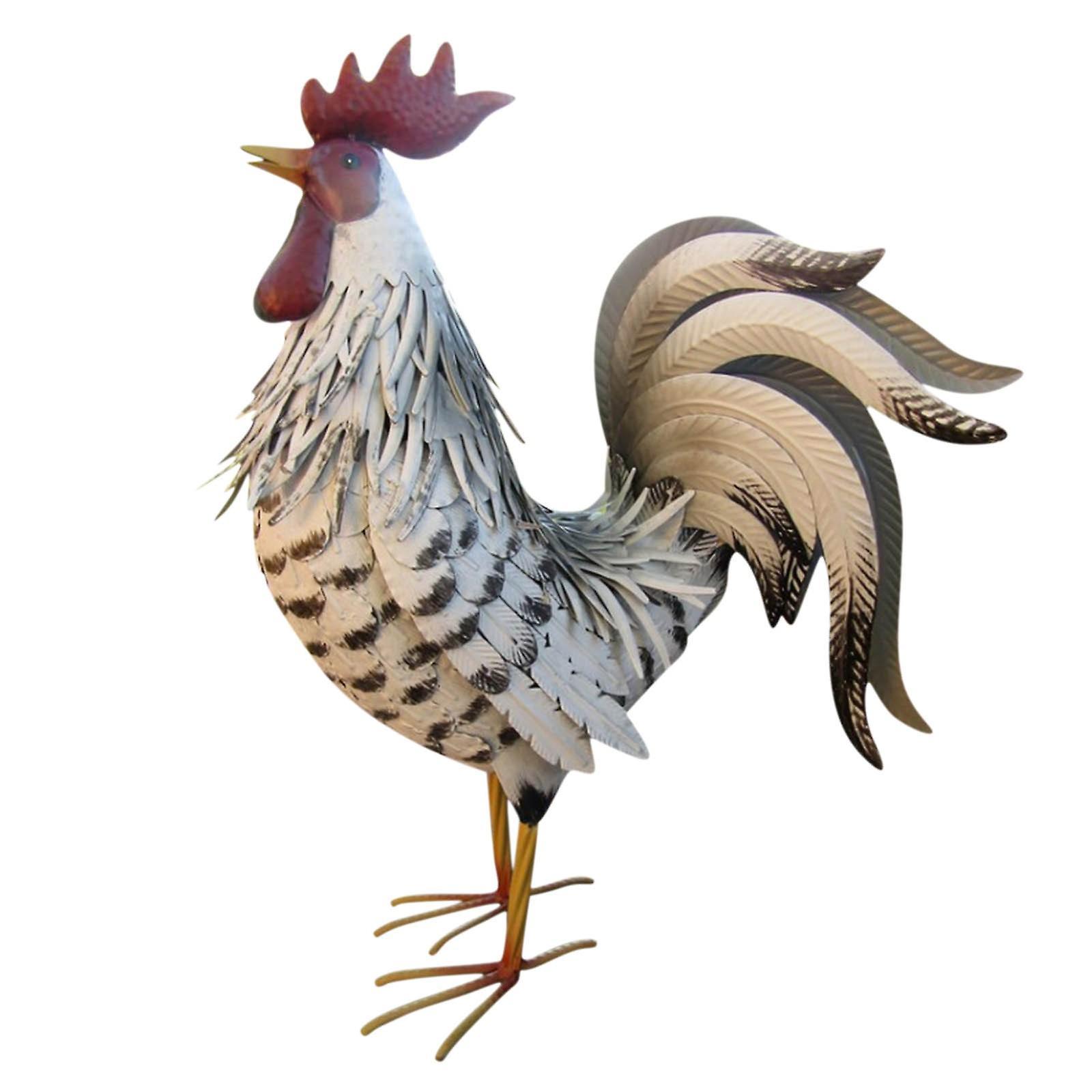 Gaowang Metal Rooster Decoration Decorations Garden Decoration Decorations Courtyard Decorations 2Pcs