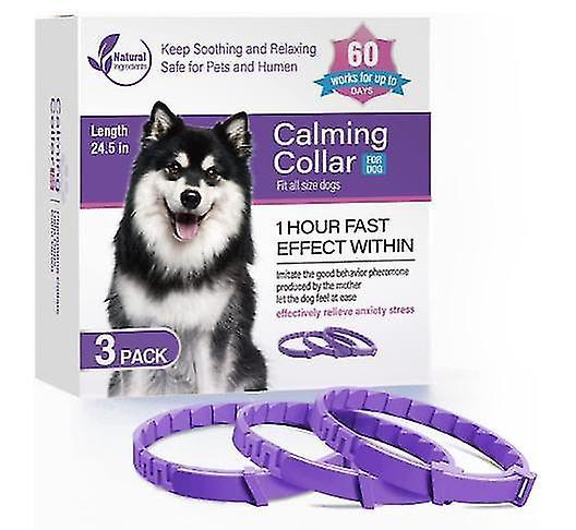 Gunest Calming Collar For Dogs, 3pcs Anxiety Relief Dog Pheromone Collar 60 Days Sustained Release Pheromone Separation Anxiety Stress