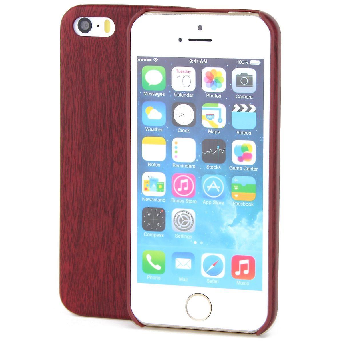 König Apple iPhone SE 2020 TPU Phone Case Wood Optic Protective Case Mahogany Cover Cases