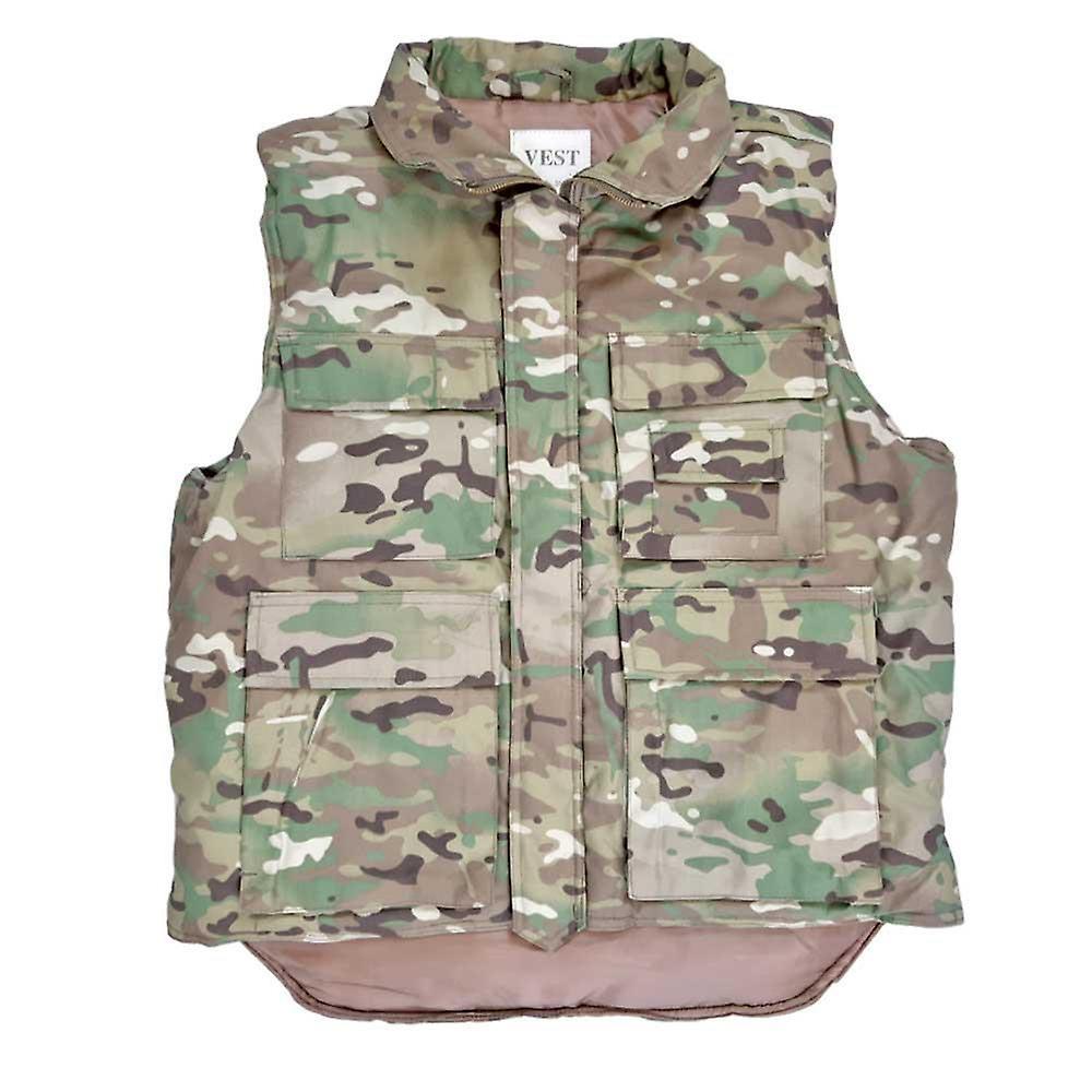 RTC Multi Pocket Padded Body Warmer Vest Universal Camo L