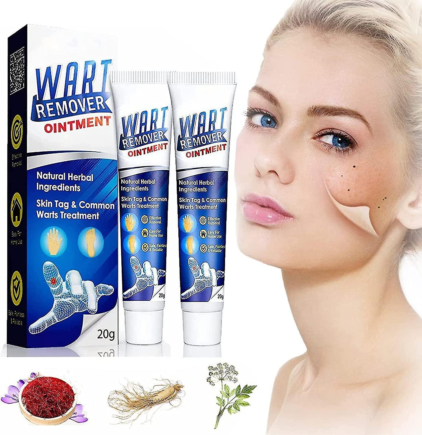 Boris Warts Off Instant Blemish Removal Cream,wart Remover Ointment,natural Extract Portable Wart Remover Ointment 2 Pcs