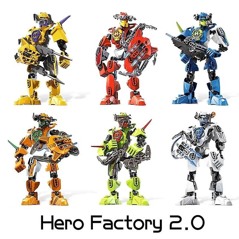 Renekton Hero Factory Star Warrior Bionicle Building Blocks Furno Evo Combined Robot Mech Model Bricks Toys For Children Christmas Gifts 6Set No Or...