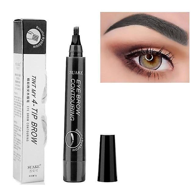 Slowmoose Waterproof, Fork Tip Eyebrow Tattoo Pencil Black