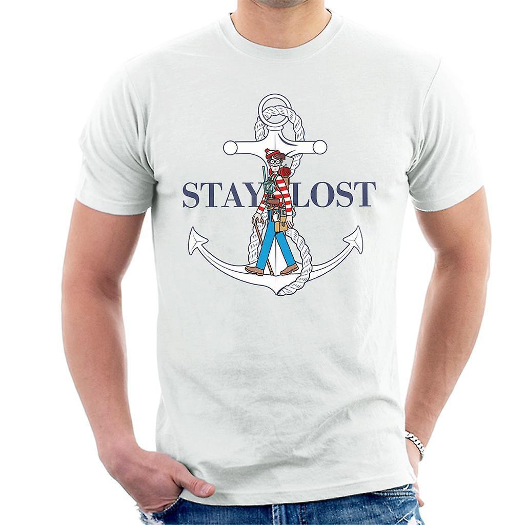 Wheres Wally Where's Wally Stay Lost Men's T-Shirt White Small