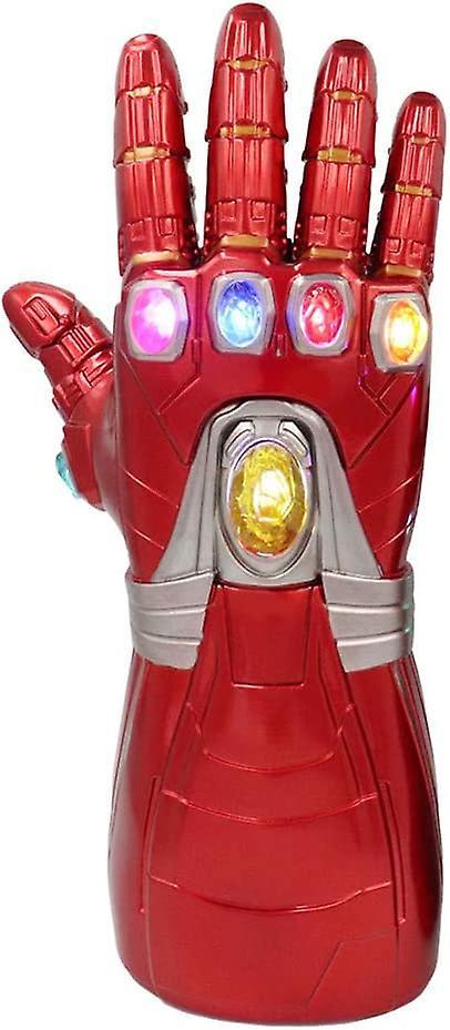 Sqyg Right Hand Infinity LED Light PVC Gauntlet Thanos Gloves Cosplay Halloween Props Adults