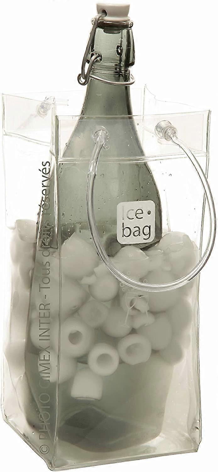 Ersam Gimex 17407Ice Bag Wine Cooler, Fits 1Bottle, Clear, 25.5x 11cm