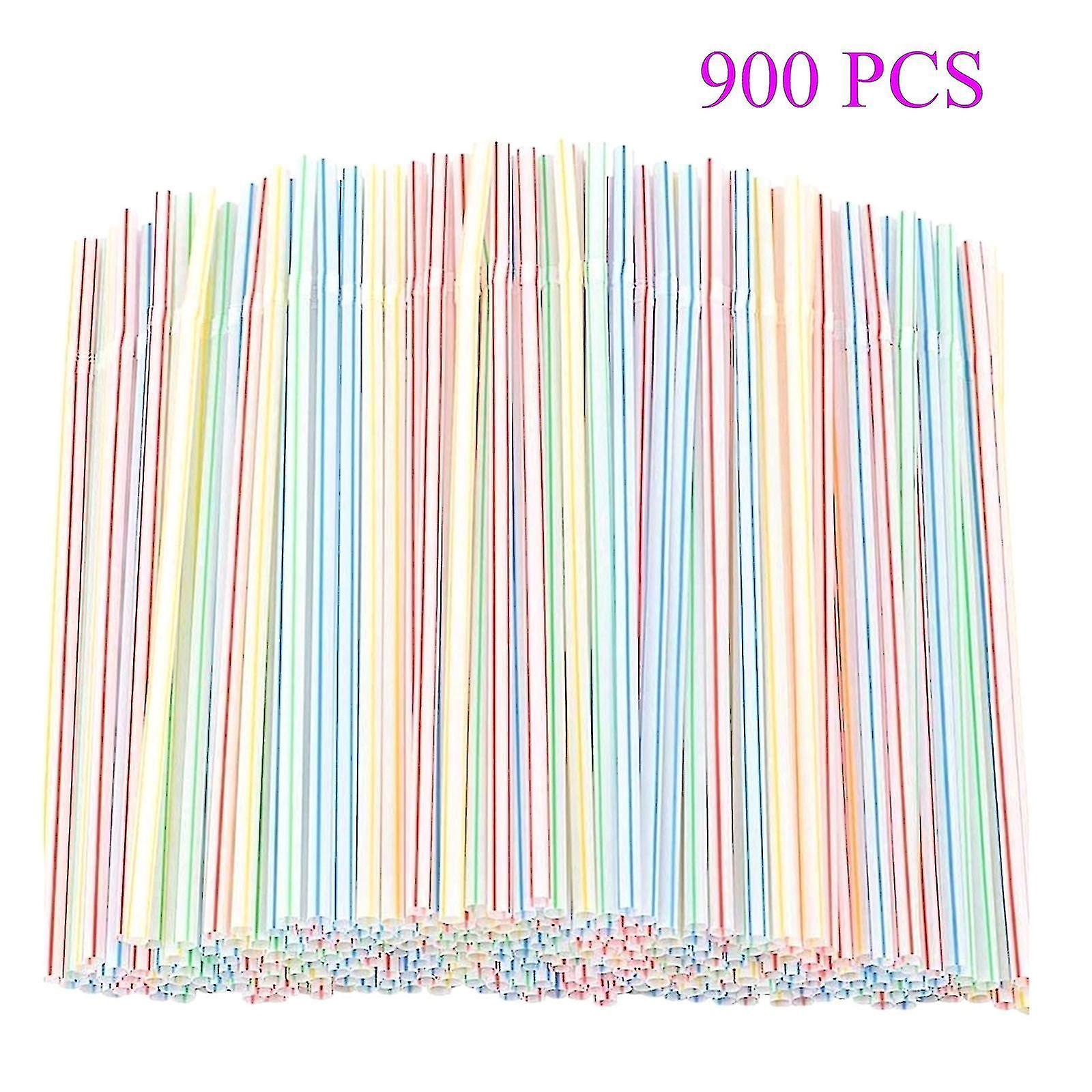 Rmbcv 900pcs Plastic Disposable Straws For Parties/bar/beverage Shops/home Straws